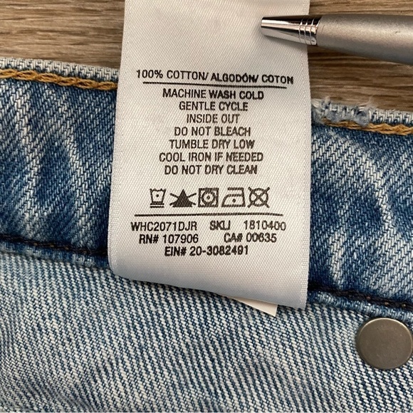 Hudson Jeans Elly High Rise Tapered Crop Denim Jeans In Skyline Size 25 - Picture 14 of 15